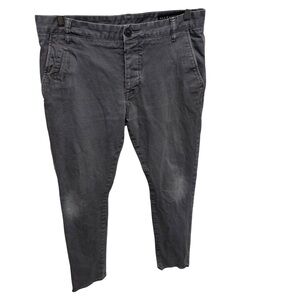 All saints Stove chino pants gray men’s 32/ 30.5 grunge distressed worn in knees